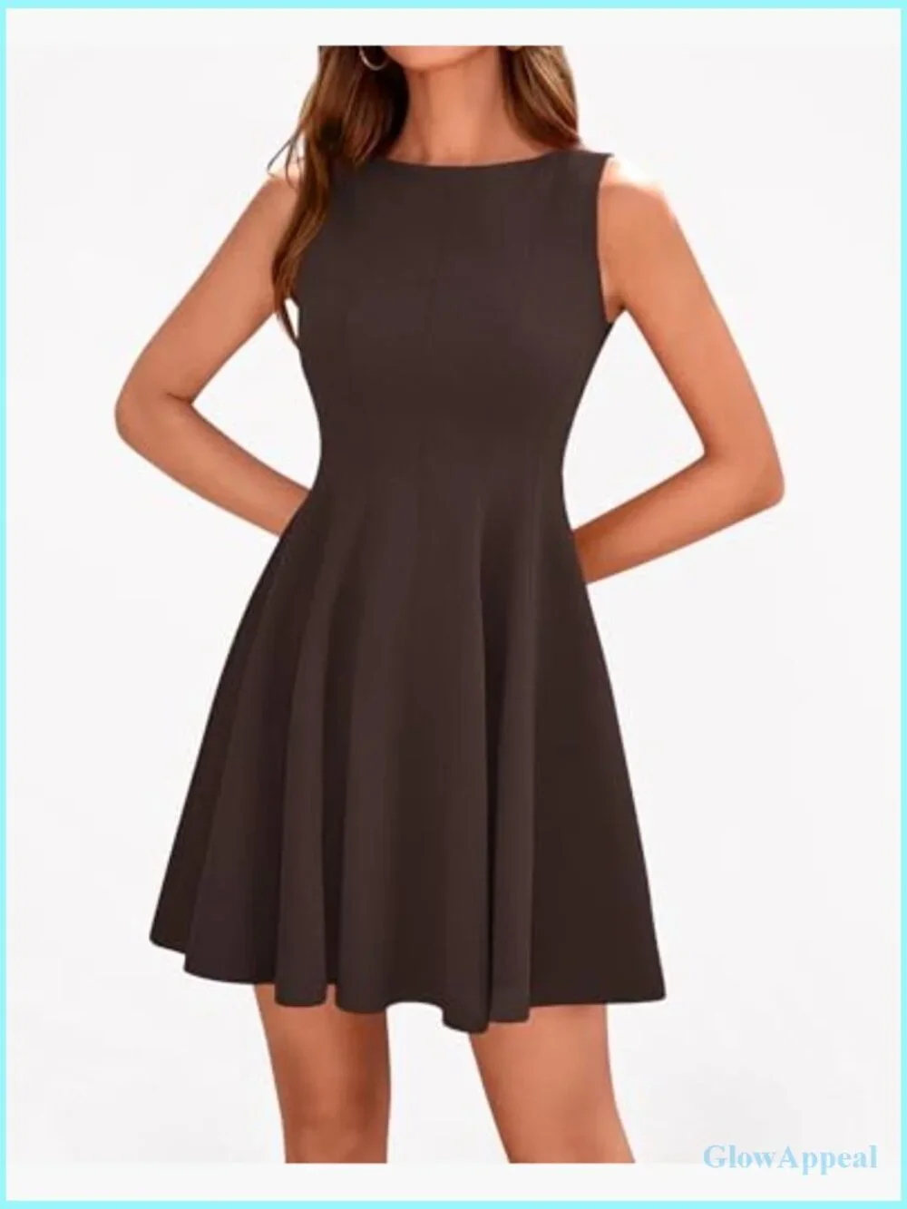 Elegant A-Line Cocktail Mini Dress Sleeveless Boat Neck